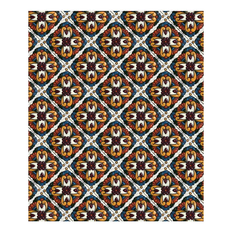 Azulejo 11cm Artesanal Tipo Talavera Relieve 90pz #acrs-43