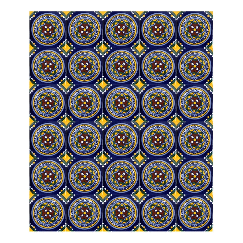 Azulejo 10.5cm Artesanal Tipo Talavera Liso 90pz #acln Acln-51