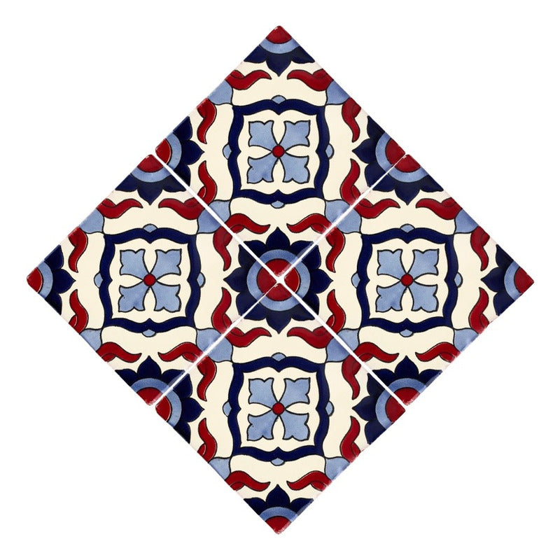 Azulejo 10.5cm Artesanal Talavera Liso 90pz #acln-48