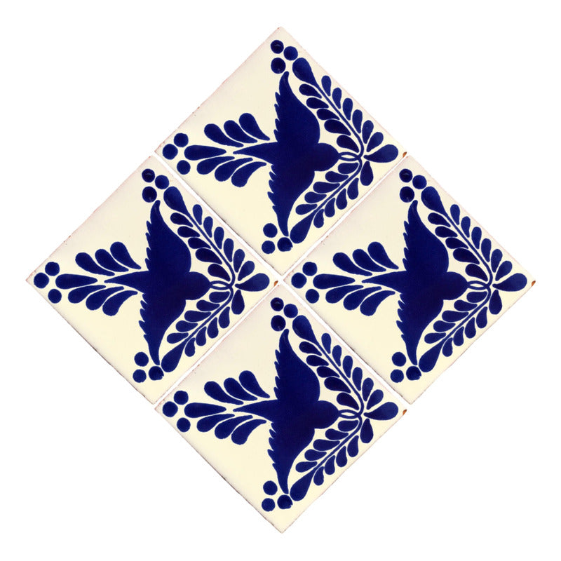 Azulejo 10.5cm Artesanal Talavera Liso 90pz #acls-129