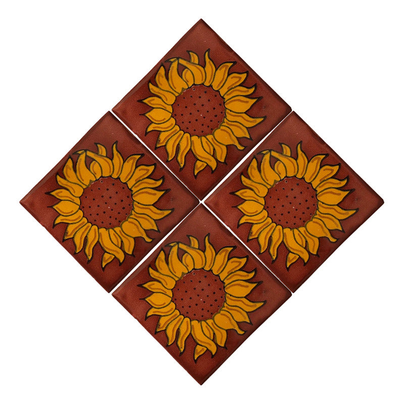 Azulejo 10.5cm Artesanal Tipo Talavera Liso 90pz #acln-14