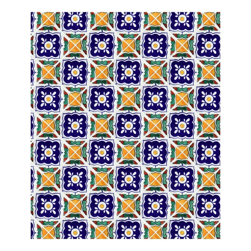 Azulejo Cerámico Artesanal 1m2  Alhambra 21 Blanco