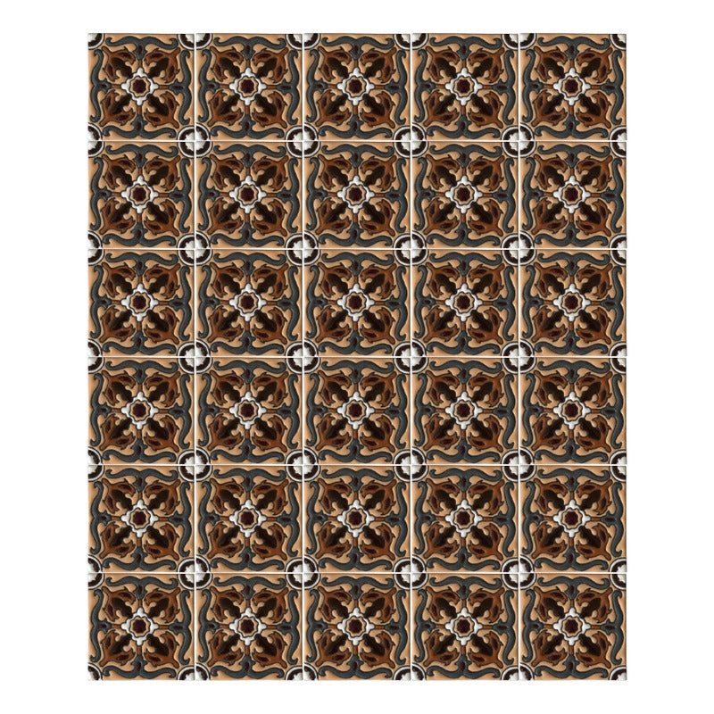 Azulejo 11cm Artesanal Tipo Talavera Relieve 90pz #acrs-17