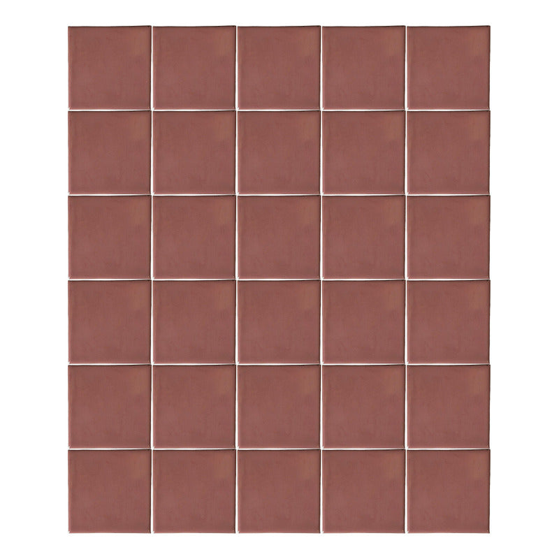 Azulejo 10.5cm Artesanal Talavera Liso 90pz Colores Nacar Claro