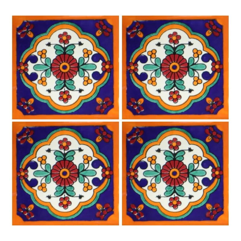 Azulejo Cerámico Artesanal 1m2  Alhambra 09 Blanco