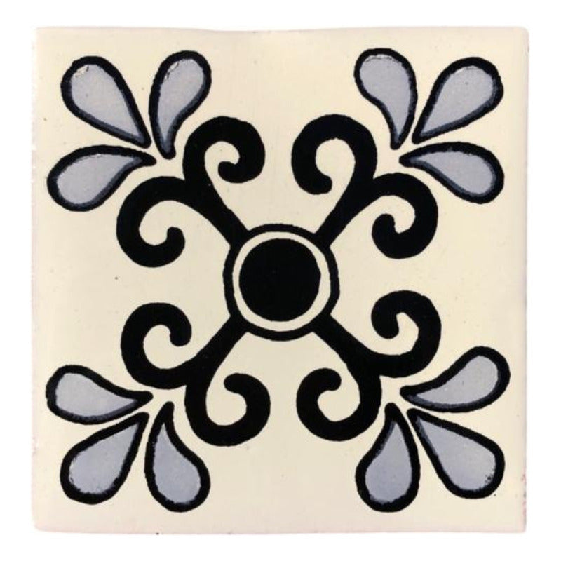 Azulejo 10.5cm Artesanal Tipo Talavera Liso 90pz #acls Acls-116
