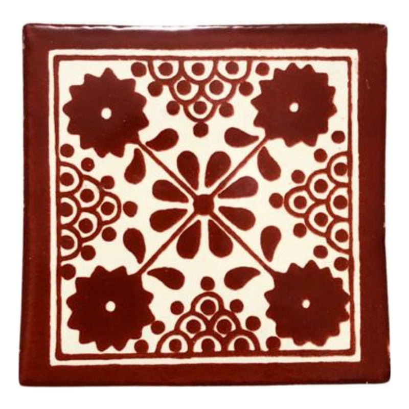 Azulejo 10.5cm Artesanal Tipo Talavera Liso 90pz #acls Acls-55