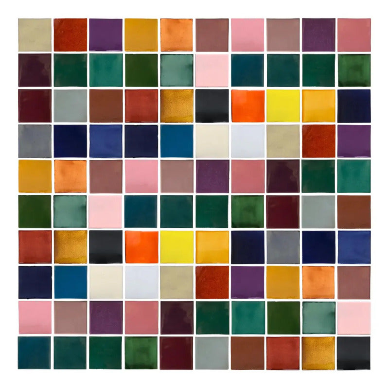 Azulejo Artesanal Liso Surtido Colores