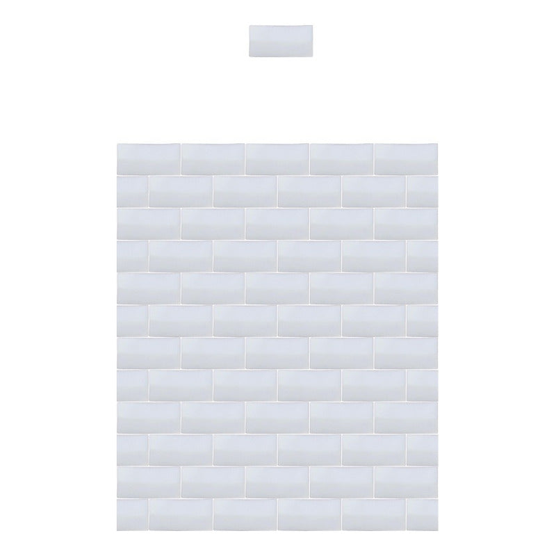 Azulejo 5cmx10cm Artesanal Talavera Liso 200pz Blanco Puro