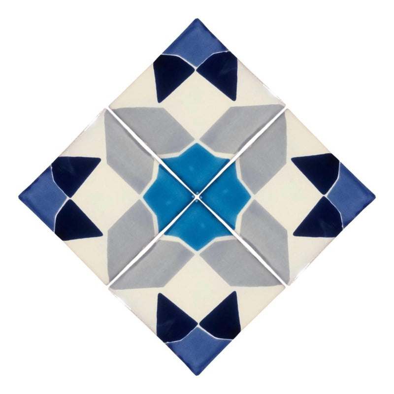 Azulejo 10.5cm Artesanal Talavera Liso 90pz #acln-58