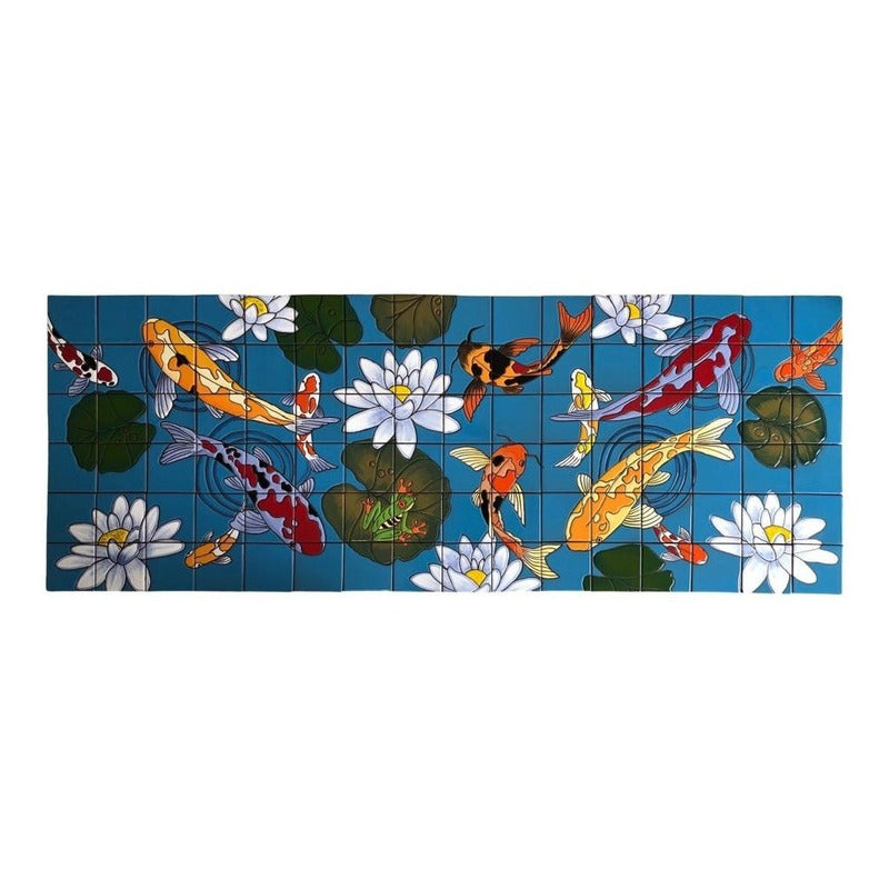 Mural 96pz Azulejo Artesanal Tipo Talavera Relieve #m096-01