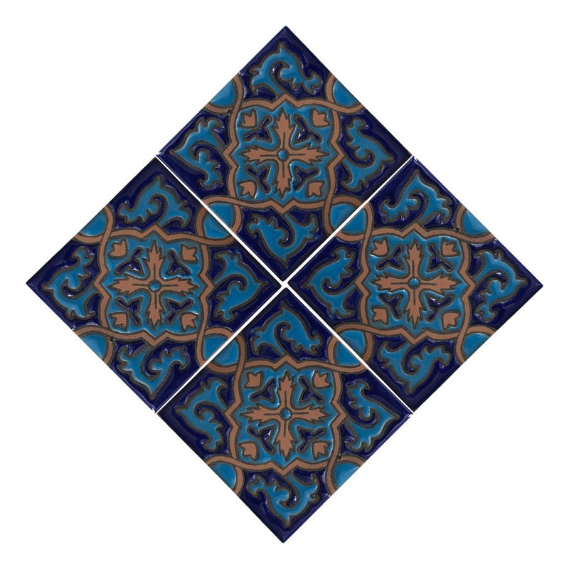 Azulejo Artesanal Talavera Relieve 90pz #acrs-02