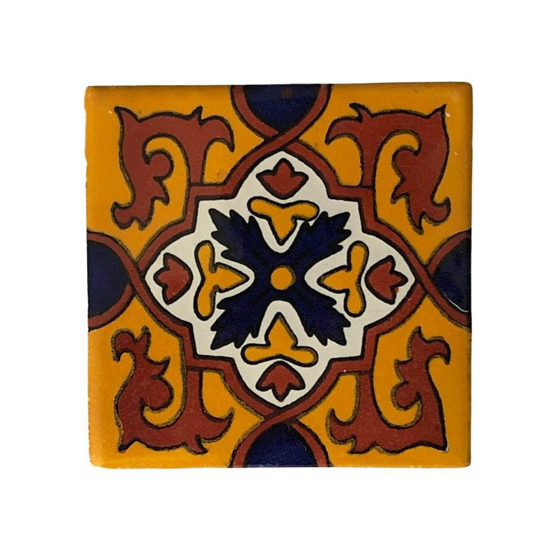 Azulejo 10.5cm Artesanal Tipo Talavera Liso 90pz #acln Acln-24