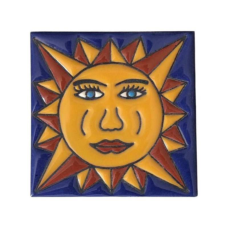 Azulejo 11cm Artesanal Tipo Talavera Relieve 90pz #acrn Acrn-26