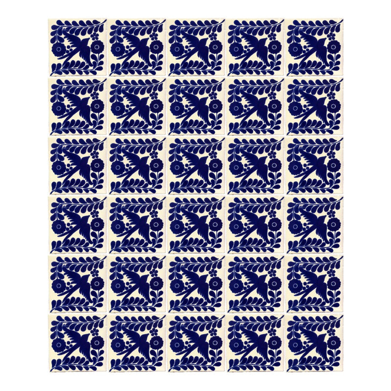 Azulejo Artesanal Tipo Talavera Liso 90pz #acls-124
