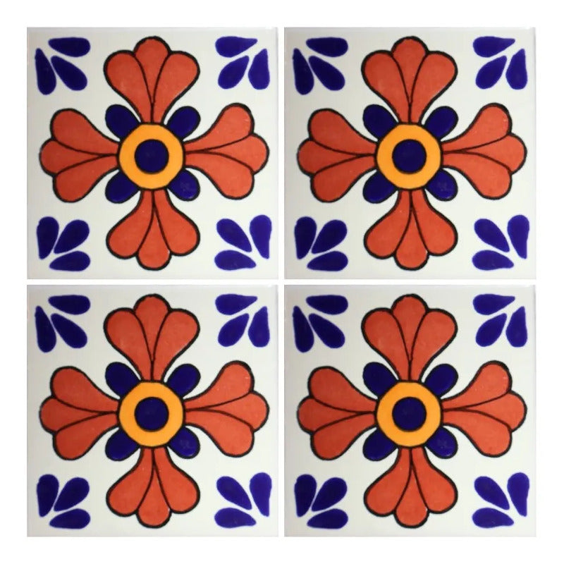 Azulejo Cerámico Artesanal 1m2  Alhambra 20 Blanco