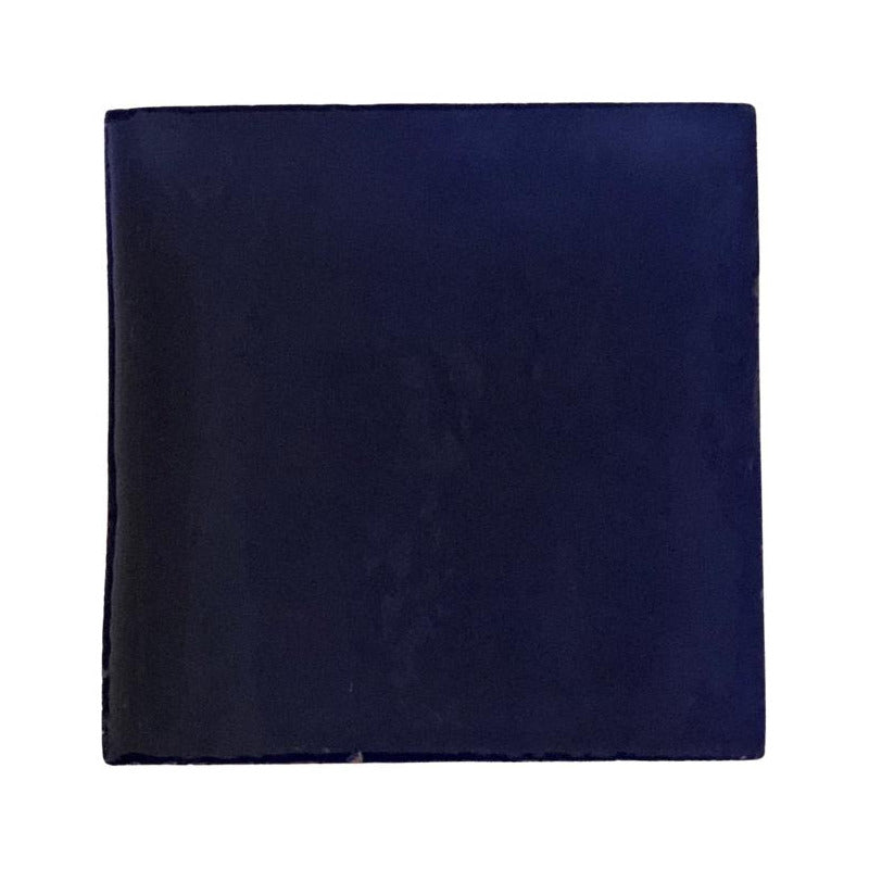 Azulejo Artesanal Talavera Liso 90pz Colores Azul Brilloso