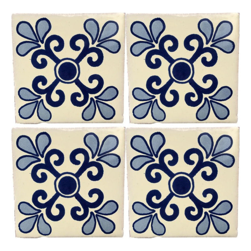 Azulejo Artesanal Tipo Talavera Liso 90pz #acls-89