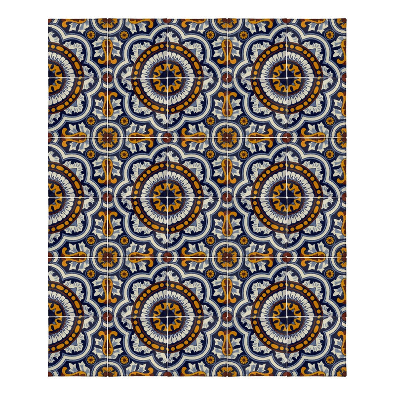 Azulejo Artesanal Talavera Liso 90pz #acln-29