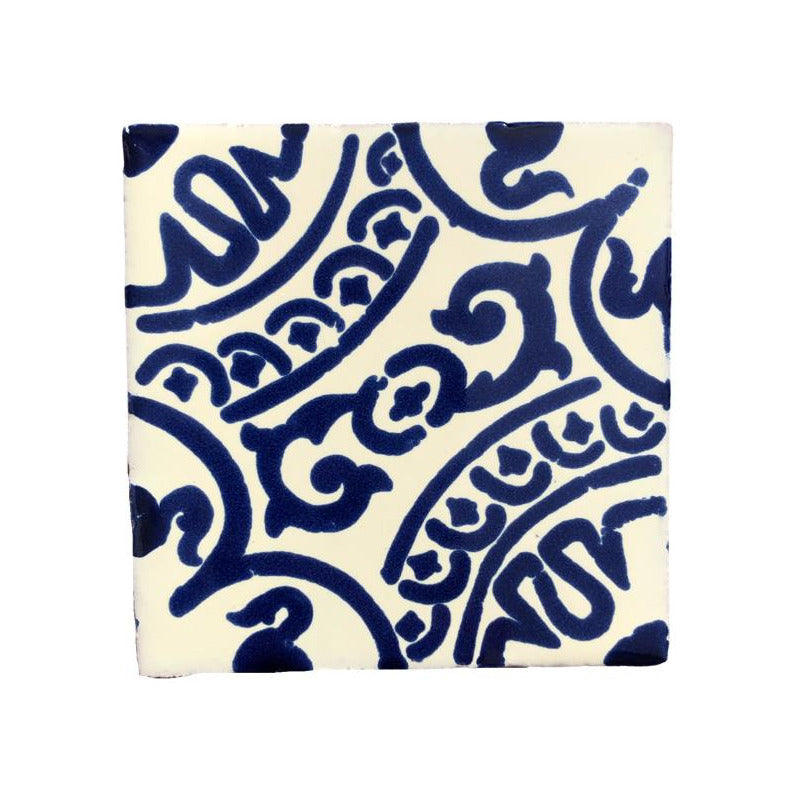 Azulejo 10.5cm Artesanal Tipo Talavera Liso 90pz #acls-57