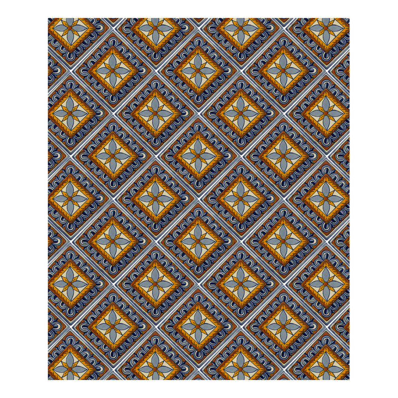 Azulejo 10.5cm Artesanal Tipo Talavera Liso 90pz #acln-35