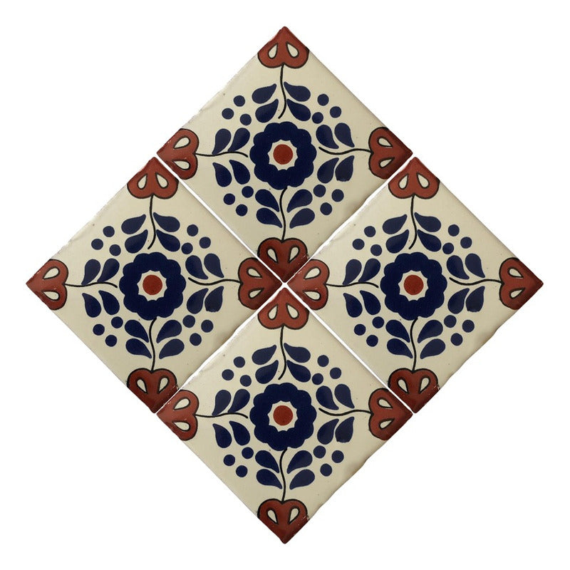Azulejo Artesanal Talavera Liso 90pz #acln-33