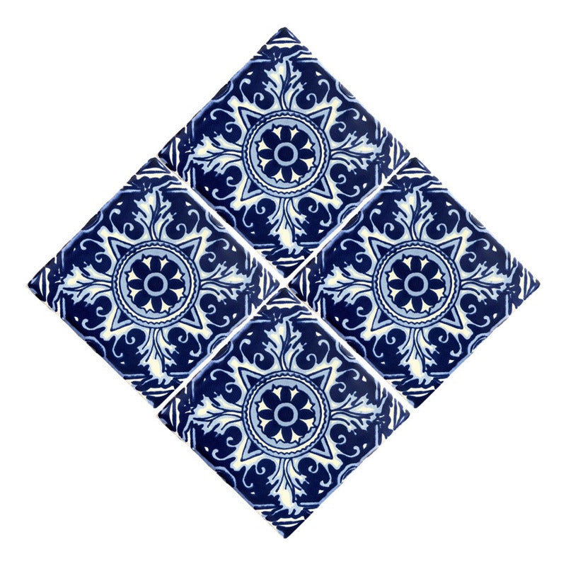 Azulejo Artesanal Tipo Talavera Liso 90pz #acls-84