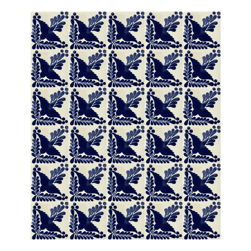 Azulejo 10.5cm Artesanal Talavera Liso 90pz #acls Acls-62