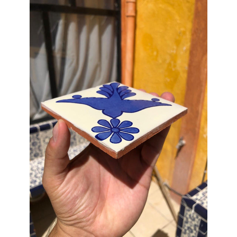 Azulejo 10.5cm Artesanal Talavera Liso 90pz #acls-138