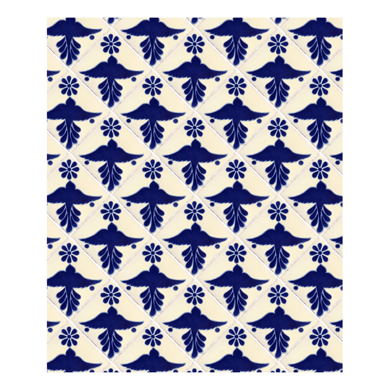 Azulejo 10.5cm Artesanal Talavera Liso 90pz #acls-133