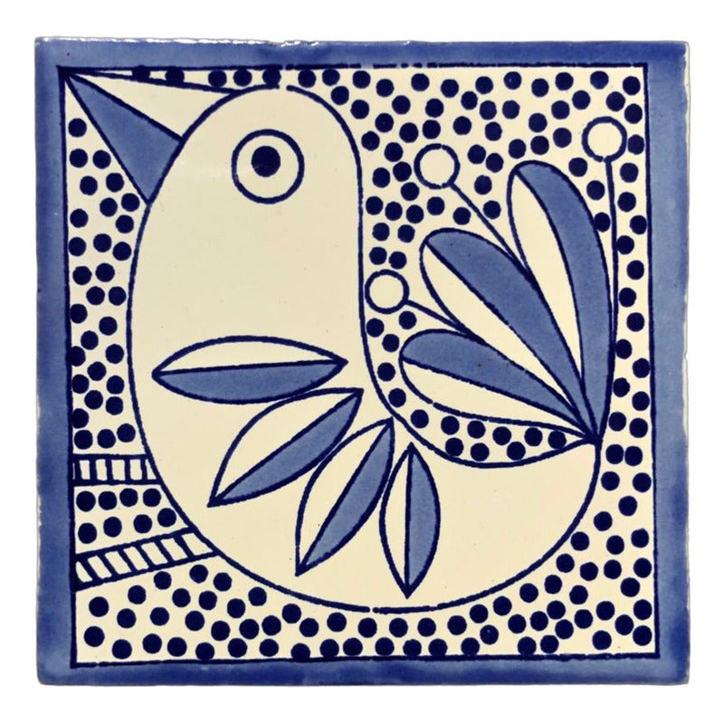 Azulejo 10.5cm Artesanal Talavera Liso 90pz #acls-134