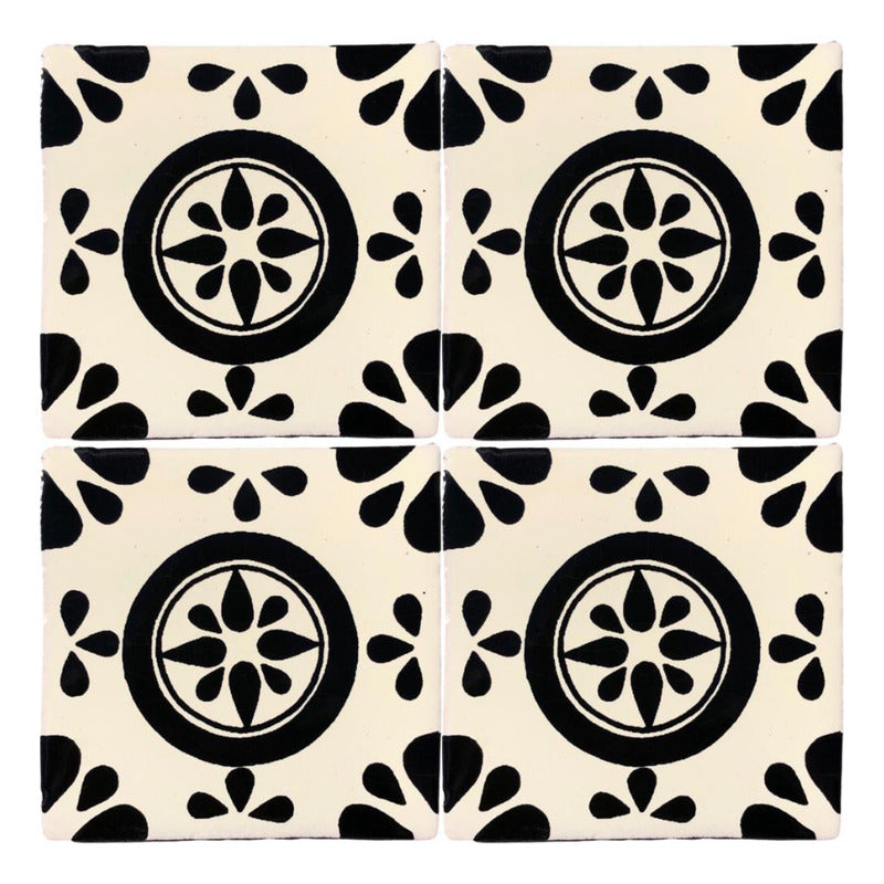 Azulejo 10.5cm Artesanal Tipo Talavera Liso 90pz #acls Acls-109