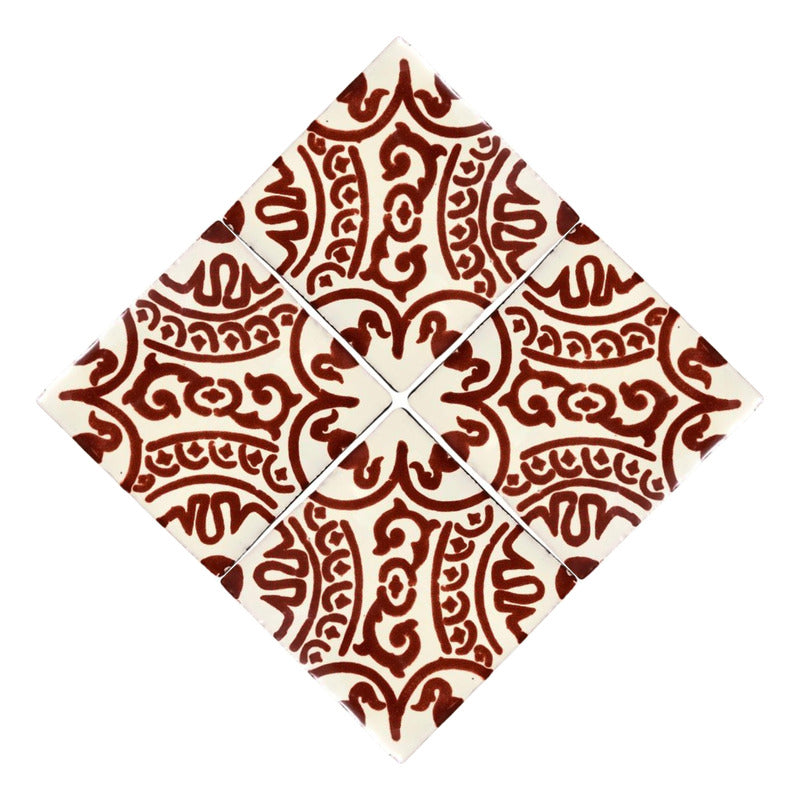 Azulejo 10.5cm Artesanal Tipo Talavera Liso 90pz #acls Acls-71