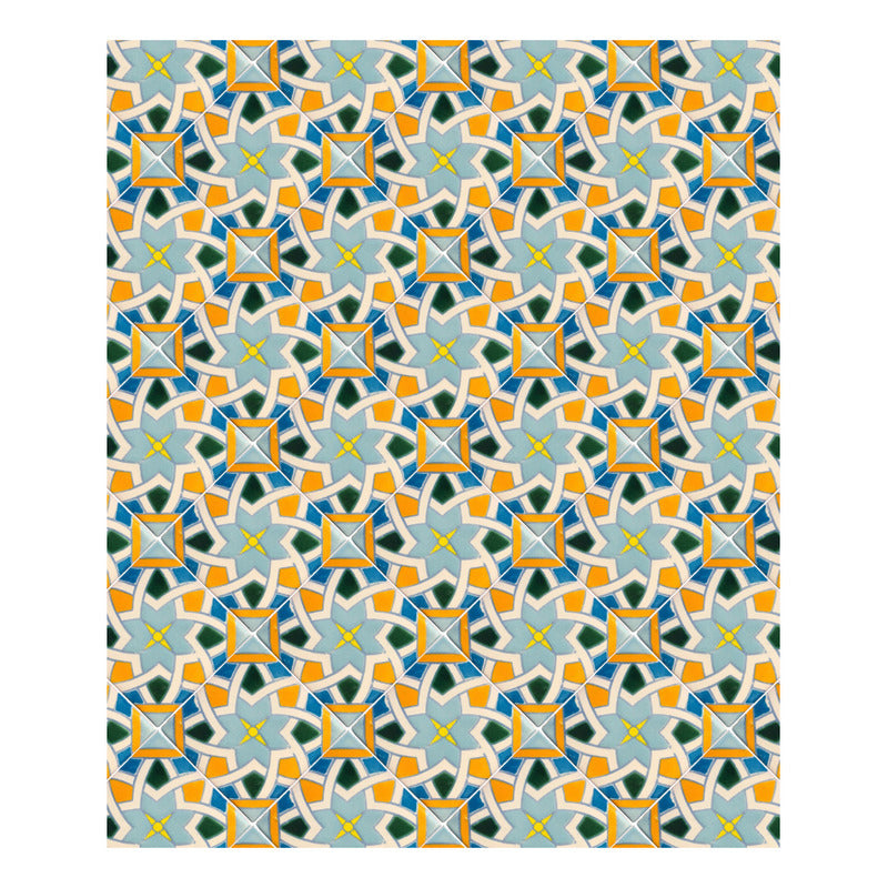 Azulejo 10.5cm Artesanal Tipo Talavera Liso 90pz #acln-44