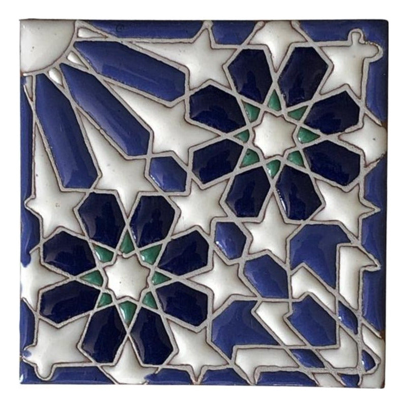 Azulejo 11cm Artesanal Talavera Relieve 90pz #acrs-25
