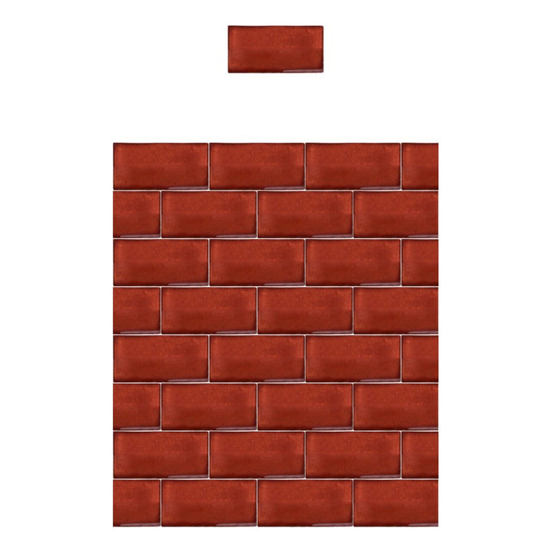 Azulejo 7.5cmx15.5cm Artesanal Talavera Liso 86pz Terrac S/b