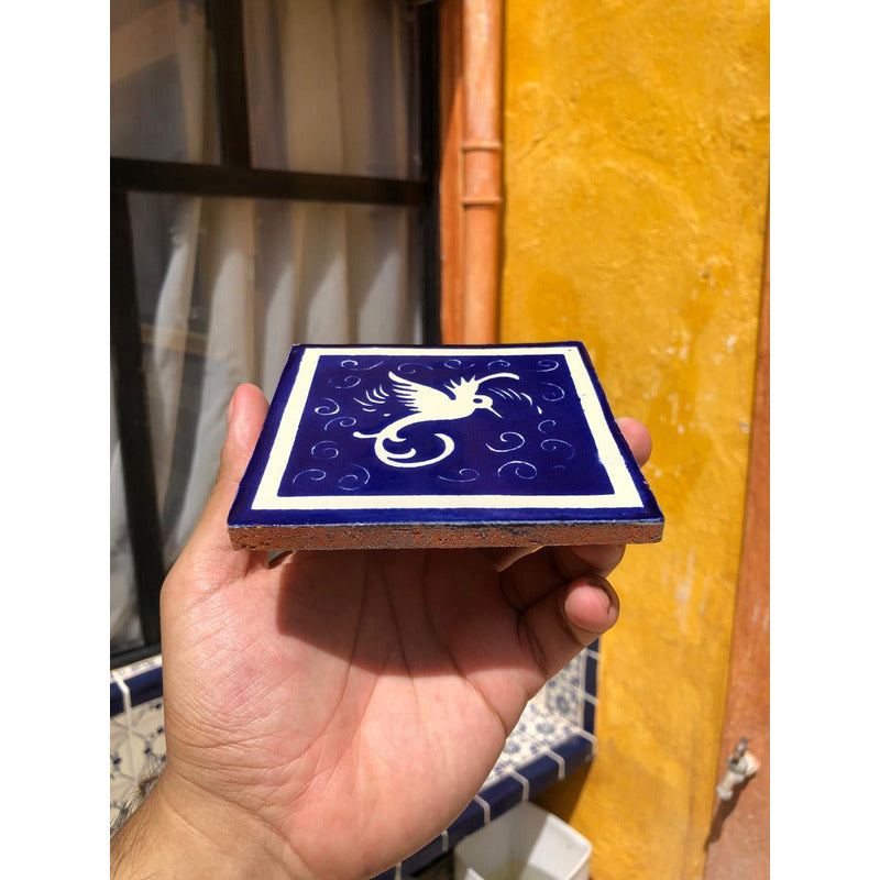 Azulejo 10.5cm Artesanal Tipo Talavera Liso 90pz #acls Acls-122