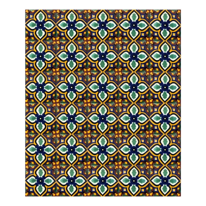 Azulejo 10.5cm Artesanal Tipo Talavera Liso 90pz #acln Acln-46