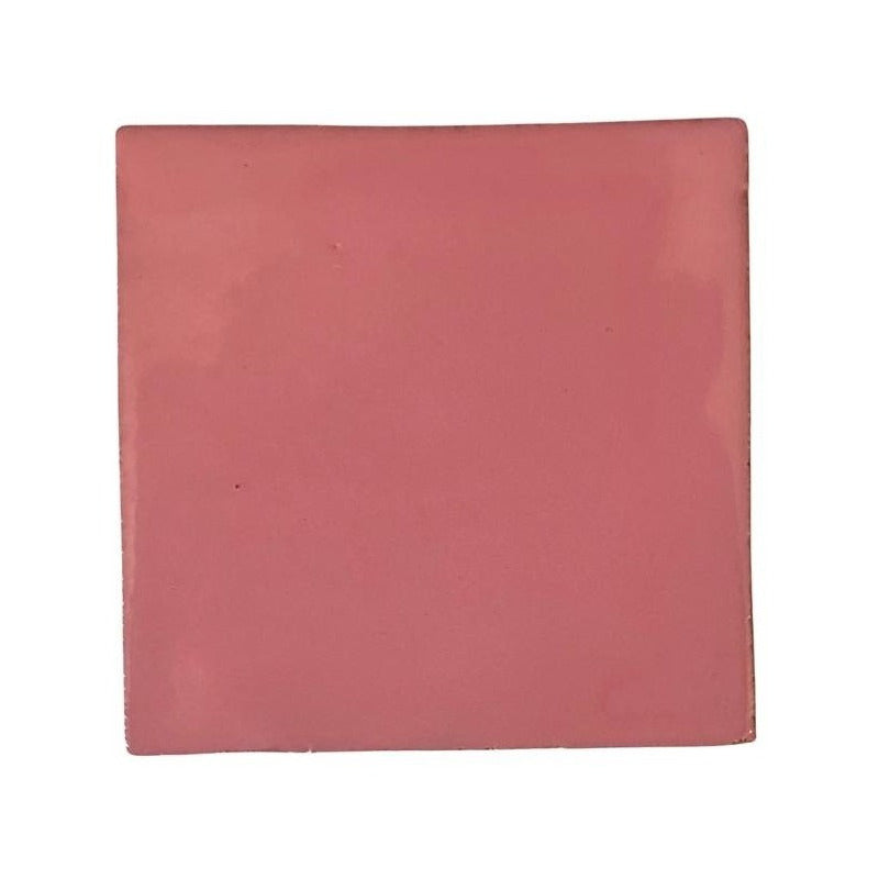 Azulejo 15.5cm Artesanal Talavera Liso 44pz Colores Rosa Normal