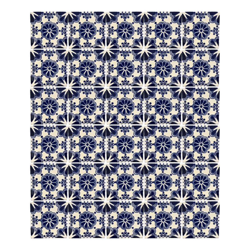 Azulejo Artesanal Tipo Talavera Liso 90pz #acls-58