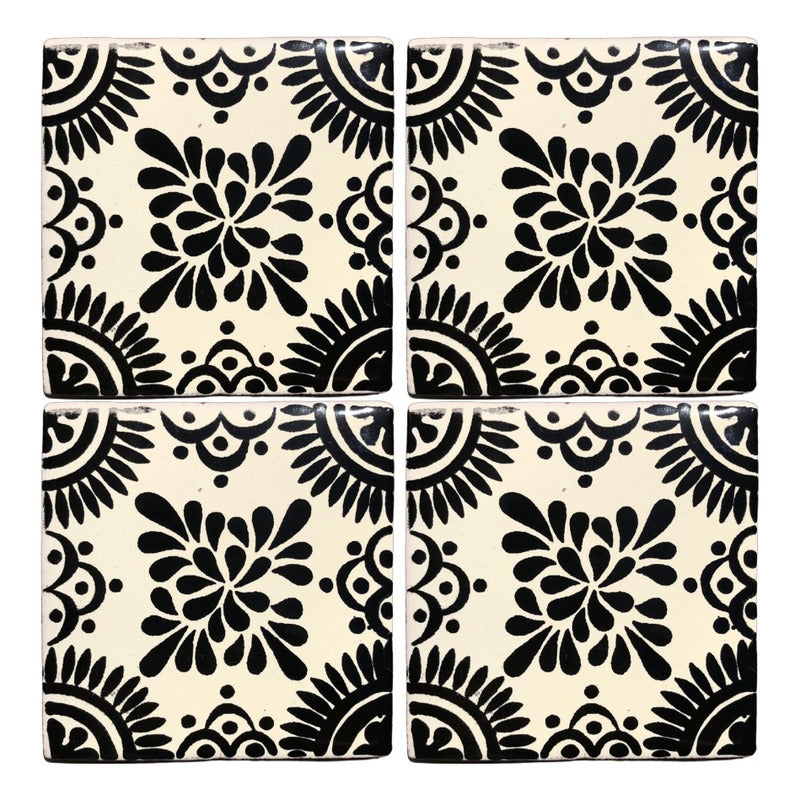 Azulejo 10.5cm Artesanal Tipo Talavera Liso 90pz #acls-120