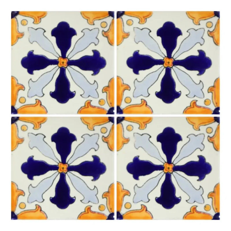 Azulejo Cerámico Artesanal 1m2 Alhambra 01 Blanco