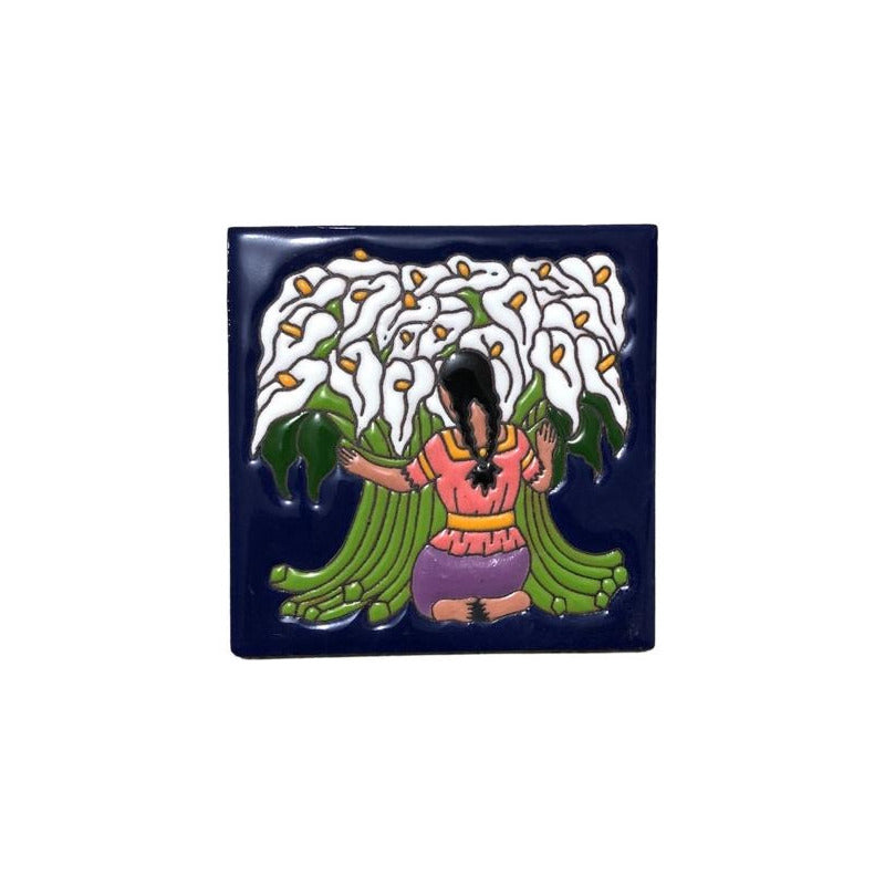 Azulejo Artesanal Tipo Talavera Relieve 90pz #acrn-49