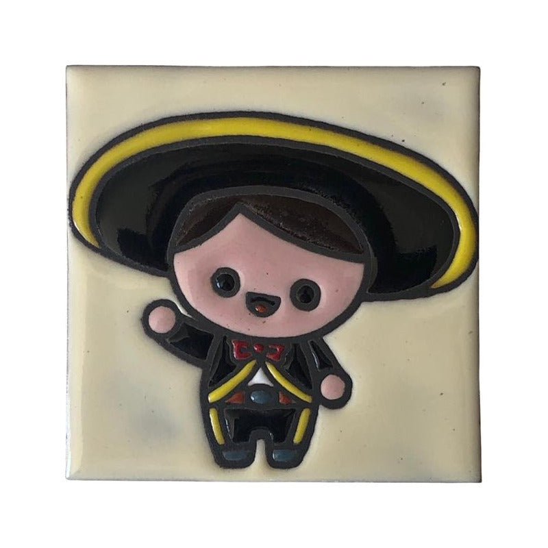 Azulejo 11cm Artesanal Tipo Talavera Relieve 90pz #acrn Acrn-19