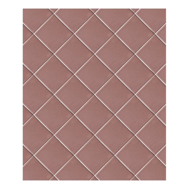 Azulejo Artesanal Tipo Talavera Liso 90pz Colores Rosa Carne