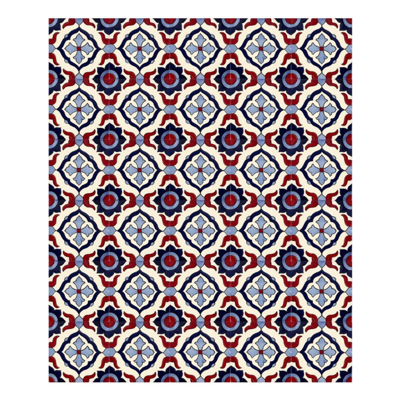 Azulejo 10.5cm Artesanal Tipo Talavera Liso 90pz #acln Acln-48