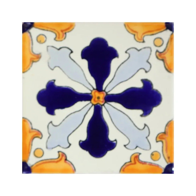 Azulejo Cerámico Artesanal 1m2 Alhambra 01 Blanco