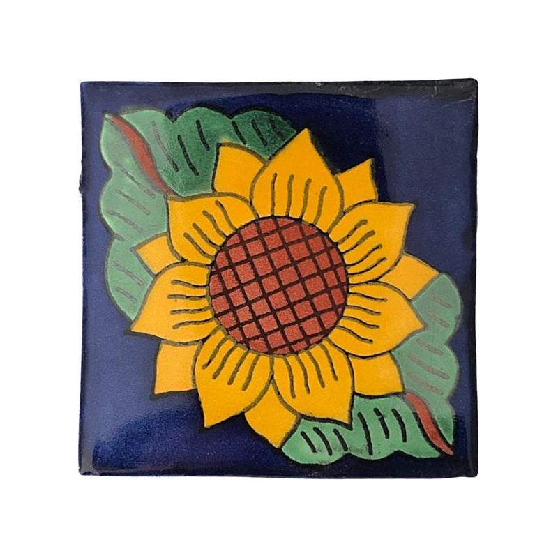 Azulejo 10.5cm Artesanal Tipo Talavera Liso 90pz #acln-15