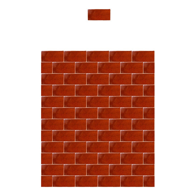 Azulejo 5cmx10cm Artesanal Talavera Liso 200pz Caramelo