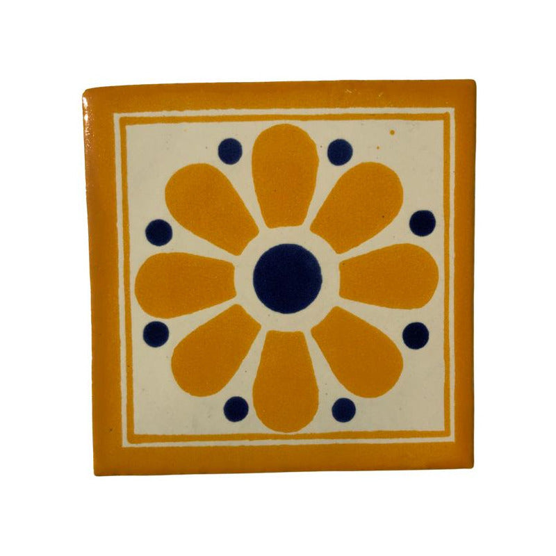 Azulejo 10.5cm Artesanal Talavera Liso 90pz #acls-82